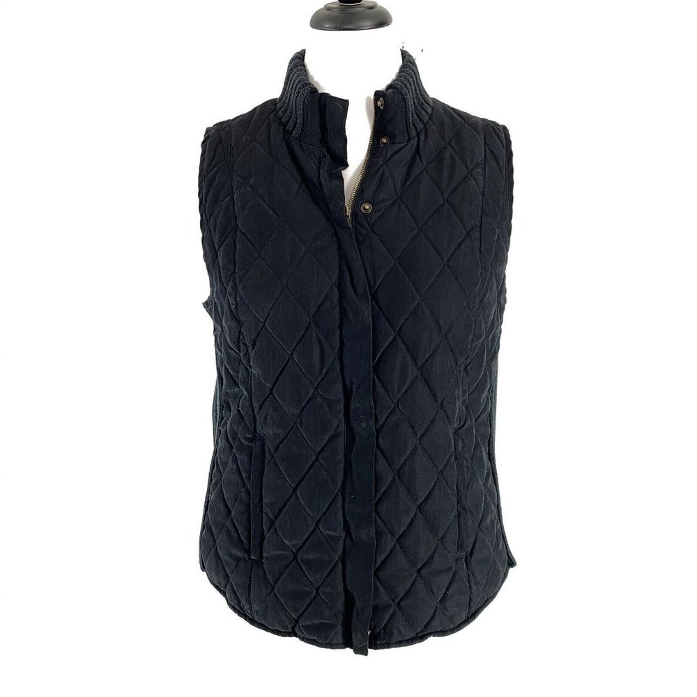 Orvis Vest Quilted Full Zip Jacket Lightweight Knit Nylon